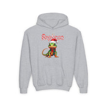 Load image into Gallery viewer, Repticon Youth Heavy Blend Hooded Sweatshirt w/ Lizard Santa
