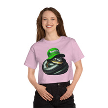 Load image into Gallery viewer, Repticon Champion Women&#39;s Heritage Cropped T-Shirt w/ Black Snake
