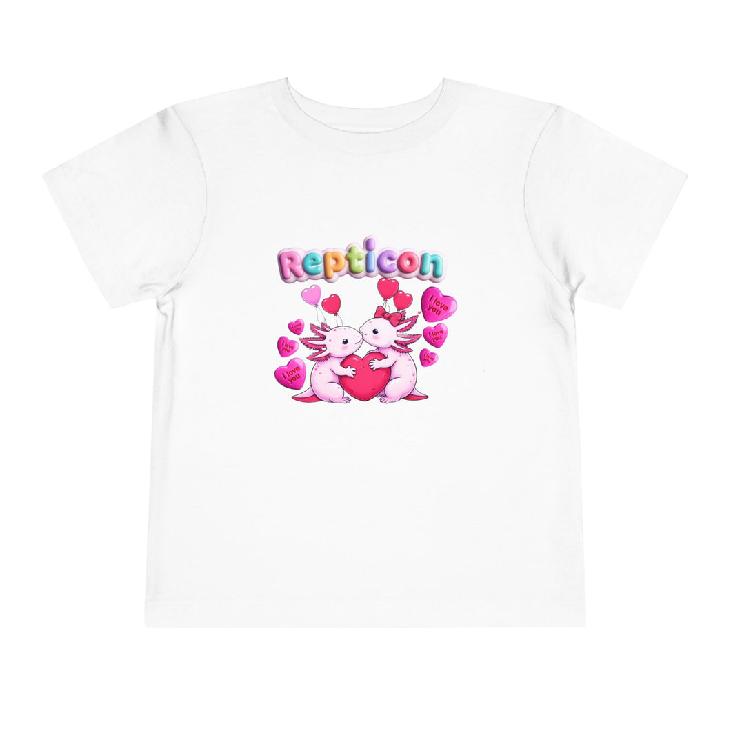 Repticon Toddler Short Sleeve Tee w/ Valentine Axolotls