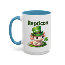 Load image into Gallery viewer, Repticon Accent Coffee Mug w/ Axolotl
