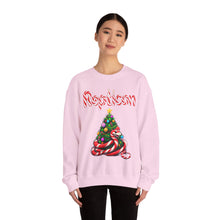 Load image into Gallery viewer, Repticon Unisex Heavy Blend™ Crewneck Sweatshirt w/ Candy Cane Snake Christmas Tree
