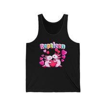 Load image into Gallery viewer, Repticon Unisex Jersey Tank w/ Valentine Axolotls
