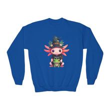 Load image into Gallery viewer, Repticon Youth Crewneck Sweatshirt w/ Axolotl
