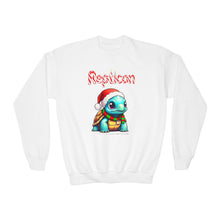 Load image into Gallery viewer, Repticon Youth Crewneck Sweatshirt w/ Tortoise Santa
