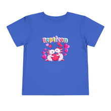 Load image into Gallery viewer, Repticon Toddler Short Sleeve Tee w/ Valentine Axolotls
