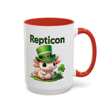 Load image into Gallery viewer, Repticon Accent Coffee Mug w/ Axolotl
