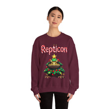 Load image into Gallery viewer, Repticon Unisex Heavy Blend™ Crewneck Sweatshirt w/ Toad Christmas Tree
