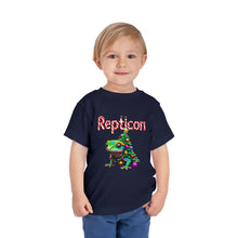 Load image into Gallery viewer, Repticon Toddler Short Sleeve Tee w/ Gecko Christmas Tree
