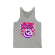 Load image into Gallery viewer, Repticon Unisex Jersey Tank w/ Valentine Snakes
