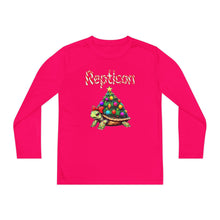 Load image into Gallery viewer, Repticon Youth Long Sleeve Competitor Tee w/ Tortoise Christmas Tree
