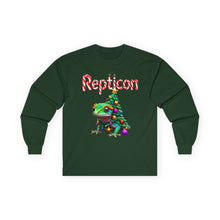 Load image into Gallery viewer, Repticon Unisex Ultra Cotton Long Sleeve Tee w/ Gecko Christmas Tree
