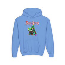 Load image into Gallery viewer, Repticon Youth Heavy Blend Hooded Sweatshirt w/ Gecko Christmas Tree
