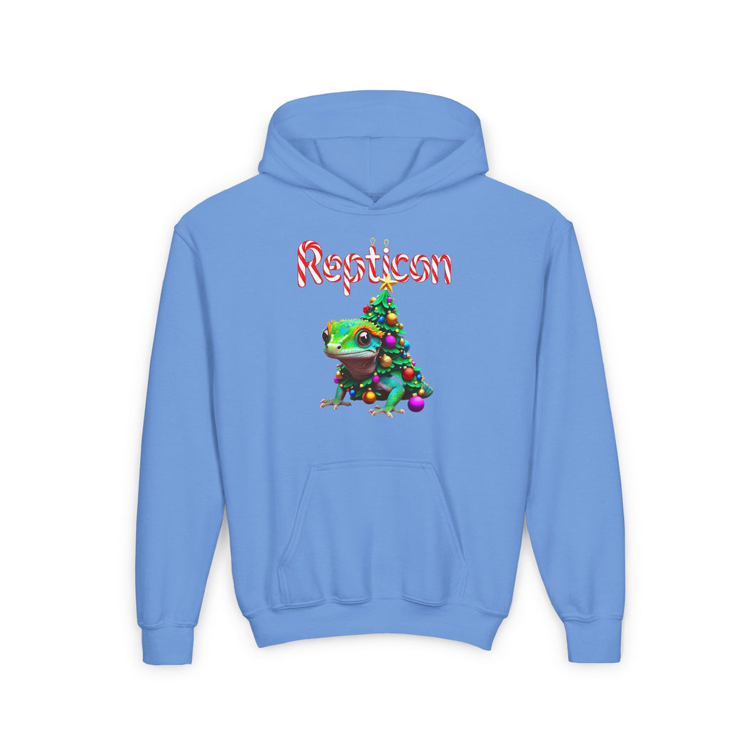 Repticon Youth Heavy Blend Hooded Sweatshirt w/ Gecko Christmas Tree