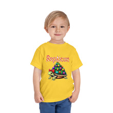 Load image into Gallery viewer, Repticon Toddler Short Sleeve Tee w/ Tortoise Christmas Tree
