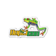 Load image into Gallery viewer, Repticon Die-Cut Magnets w/ Red-Eyed Tree Frog
