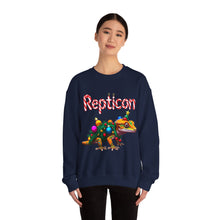Load image into Gallery viewer, Repticon Unisex Heavy Blend™ Crewneck Sweatshirt w/ Crested Gecko Santa
