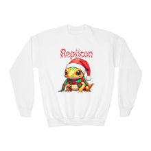 Load image into Gallery viewer, Repticon Youth Crewneck Sweatshirt w/ Amphibian Santa
