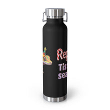 Load image into Gallery viewer, Repticon Copper Vacuum Insulated Bottle, 22oz w/ Crested Gecko Christmas Tree
