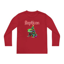 Load image into Gallery viewer, Repticon Youth Long Sleeve Competitor Tee w/ Gecko Christmas Tree
