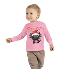 Load image into Gallery viewer, Repticon Toddler Long Sleeve Tee w/ Axolotl Santa
