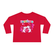 Load image into Gallery viewer, Repticon Toddler Long Sleeve Tee w/ Valentine Axolotls
