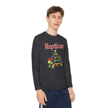 Load image into Gallery viewer, Repticon Youth Long Sleeve Competitor Tee w/ Tortoise Christmas Tree
