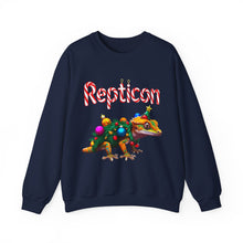 Load image into Gallery viewer, Repticon Unisex Heavy Blend™ Crewneck Sweatshirt w/ Crested Gecko Santa
