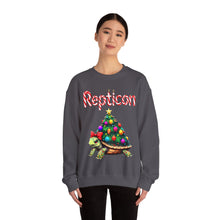 Load image into Gallery viewer, Repticon Unisex Heavy Blend™ Crewneck Sweatshirt w/ Tortoise Christmas Tree
