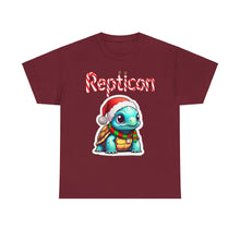 Load image into Gallery viewer, Repticon Unisex Heavy Cotton Tee w/ Tortoise Santa
