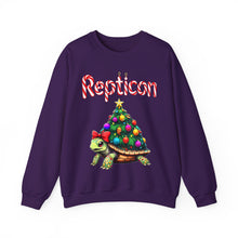 Load image into Gallery viewer, Repticon Unisex Heavy Blend™ Crewneck Sweatshirt w/ Tortoise Christmas Tree
