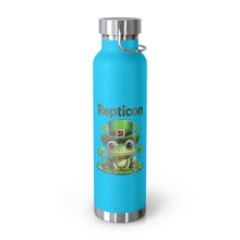 Load image into Gallery viewer, Repticon Copper Vacuum Insulated Bottle, 22oz w/ Frog
