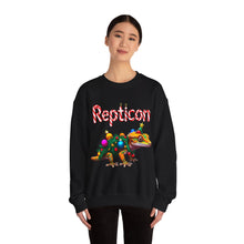 Load image into Gallery viewer, Repticon Unisex Heavy Blend™ Crewneck Sweatshirt w/ Crested Gecko Santa
