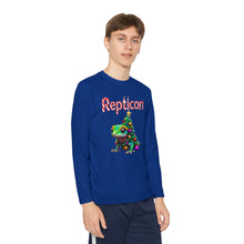 Load image into Gallery viewer, Repticon Youth Long Sleeve Competitor Tee w/ Gecko Christmas Tree
