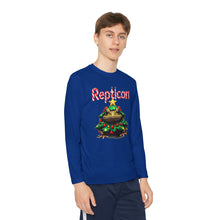 Load image into Gallery viewer, Repticon Youth Long Sleeve Competitor Tee w/ Toad Christmas Tree
