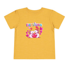 Load image into Gallery viewer, Repticon Toddler Short Sleeve Tee w/ Valentine Axolotls
