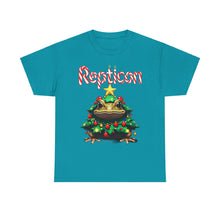 Load image into Gallery viewer, Repticon Unisex Heavy Cotton Tee w/ Toad Christmas Tree
