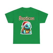 Load image into Gallery viewer, Repticon Unisex Heavy Cotton Tee w/ Tortoise Santa
