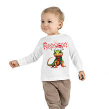 Load image into Gallery viewer, Repticon Toddler Long Sleeve Tee w/ Lizard Santa
