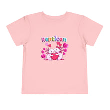 Load image into Gallery viewer, Repticon Toddler Short Sleeve Tee w/ Valentine Axolotls
