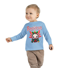 Load image into Gallery viewer, Repticon Toddler Long Sleeve Tee w/ Axolotl Christmas Tree
