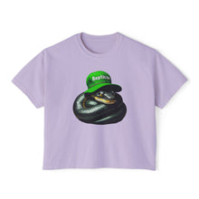 Load image into Gallery viewer, Repticon Women&#39;s Boxy Tee w/ Black Snake
