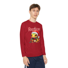 Load image into Gallery viewer, Repticon Youth Long Sleeve Competitor Tee w/ Amphibian Santa
