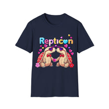 Load image into Gallery viewer, Repticon Unisex Softstyle T-Shirt w/ Valentine Tortoises
