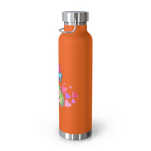 Load image into Gallery viewer, Repticon Copper Vacuum Insulated Bottle, 22oz w/ Valentine Frogs
