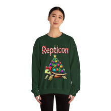 Load image into Gallery viewer, Repticon Unisex Heavy Blend™ Crewneck Sweatshirt w/ Tortoise Christmas Tree
