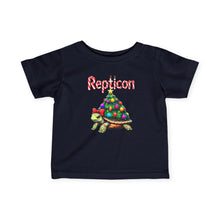 Load image into Gallery viewer, Repticon Infant Fine Jersey Tee w/ Tortoise Christmas Tree
