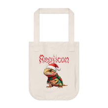 Load image into Gallery viewer, Repticon Organic Canvas Tote Bag w/ Bearded Dragon Santa
