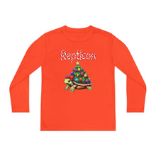 Load image into Gallery viewer, Repticon Youth Long Sleeve Competitor Tee w/ Tortoise Christmas Tree
