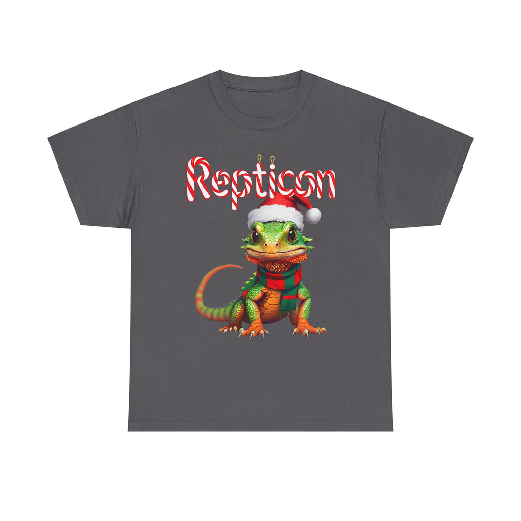 Repticon Unisex Heavy Cotton Tee w/ Lizard Santa