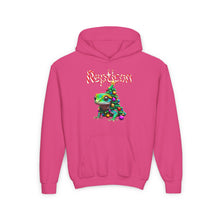 Load image into Gallery viewer, Repticon Youth Heavy Blend Hooded Sweatshirt w/ Gecko Christmas Tree
